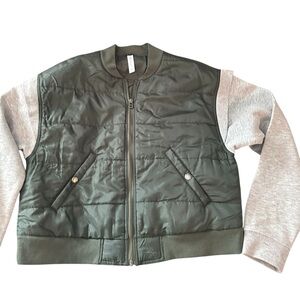 Anthropologie Daily practice skill set jacket Sz S green utility bomber